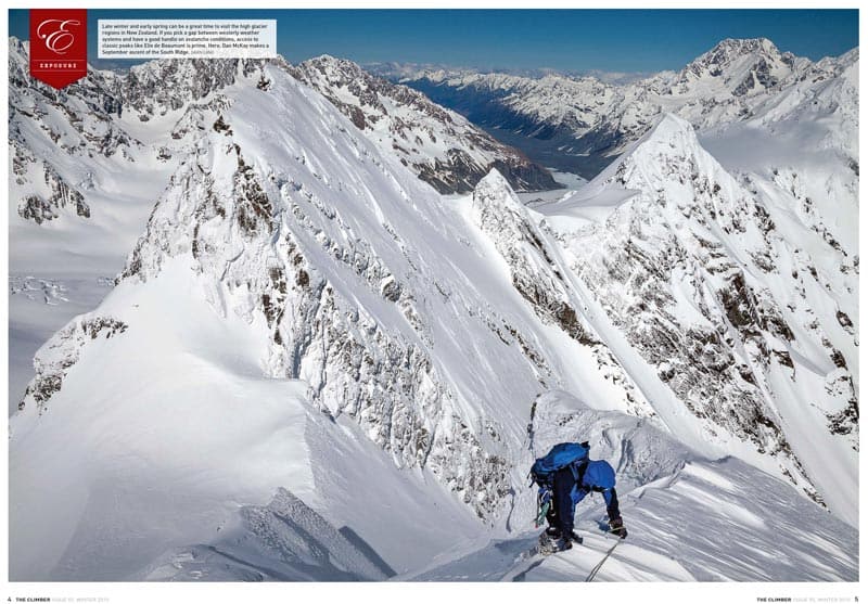 The Climber Magazine New Zealand Issue 92 Elie de Beaumont  Mountaineer