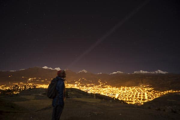 The night lights of Huaraz