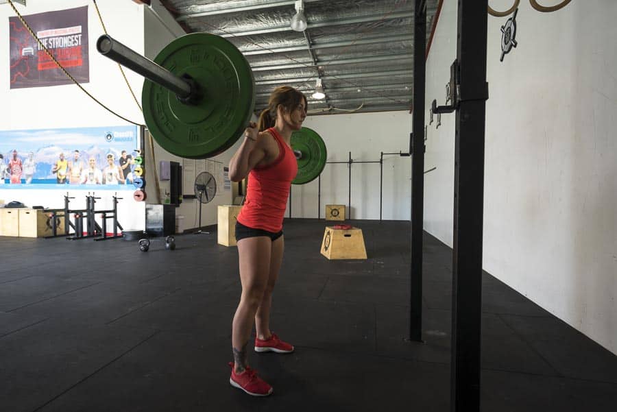 Starting position Barbell back squat