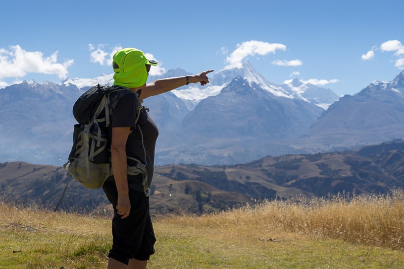 Acclimatization trek in the Cordillera Negra, facing the Cordillera Blanca